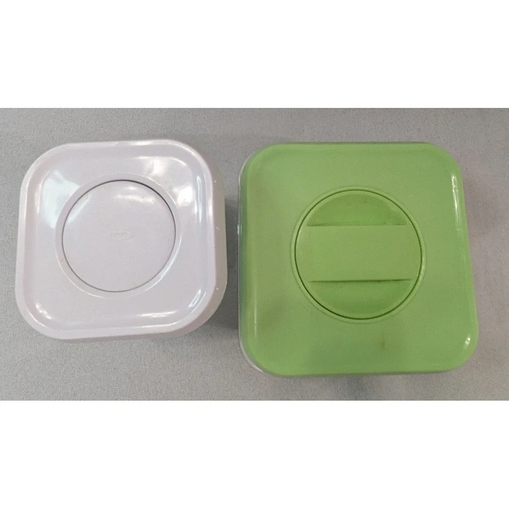 OXO Good Grips POP Food Storage Containers 2pc White Green Good Airtight Set